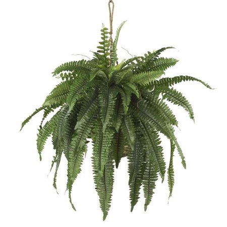 NEARLY NATURAL Large Boston Fern Han- ng Basket 6774